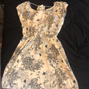 Cream butterfly dress
